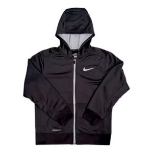 Nike Boys Therma Fit Black & Gray Zip Up Hoodie Jacket Size XL